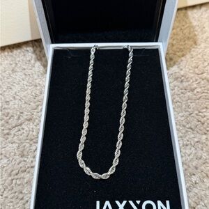 JAXXON Silver Rope Chain Necklace - Men's Jewelry
